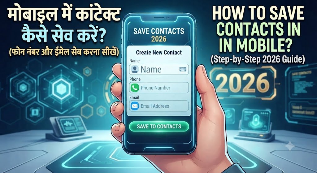 Mobile Me Contact Phone Number Aur Email Kaise Save Kare 2026